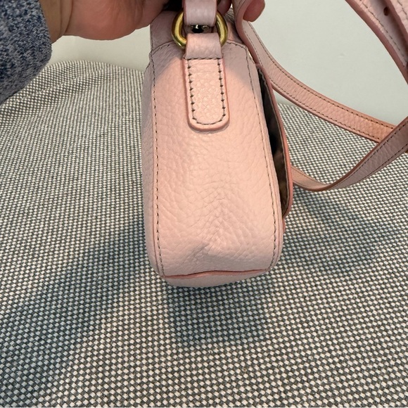 Fossil Pink Pebble Leather Crossbody Bag Purse - Picture 8 of 12